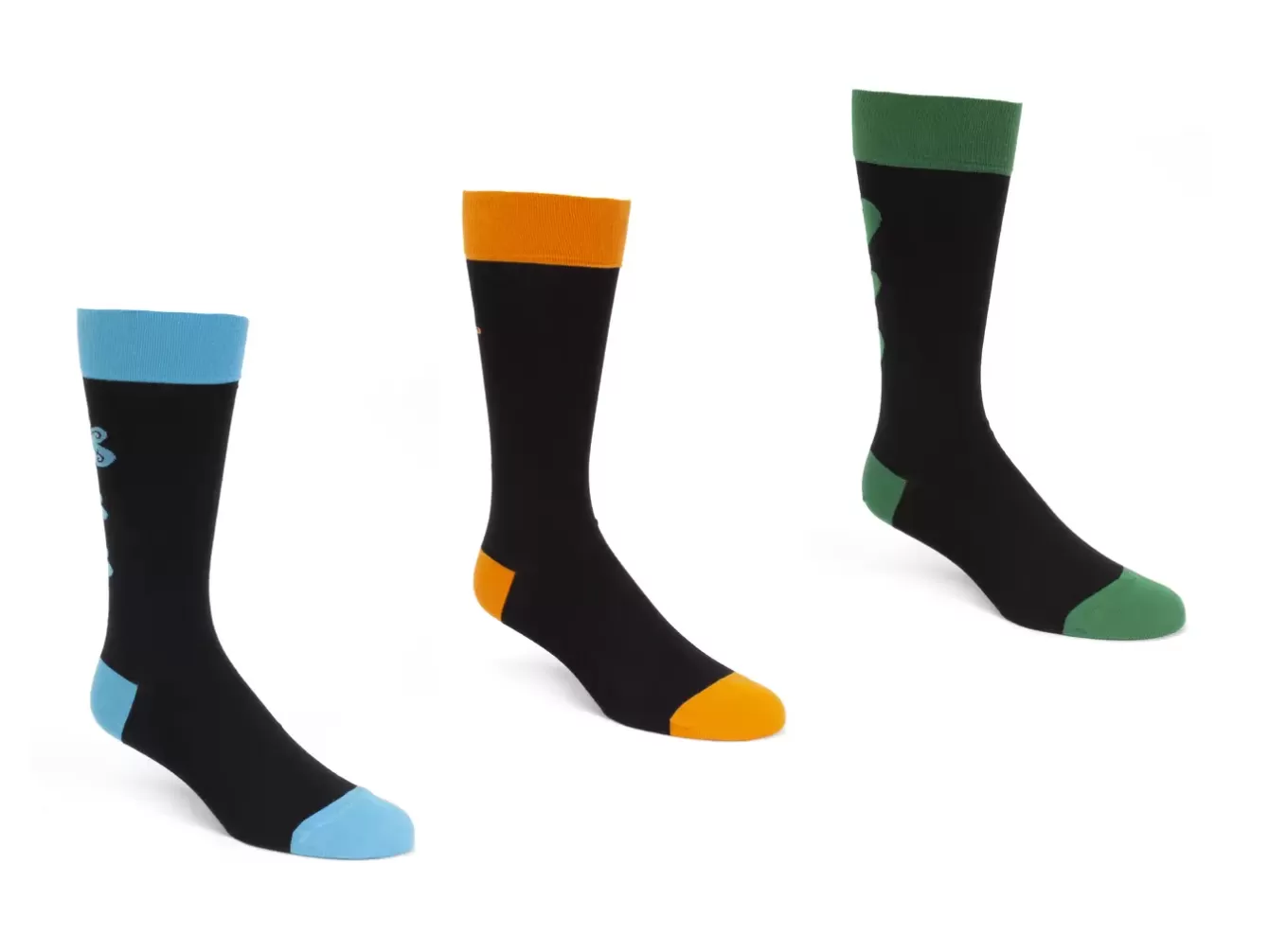 Fluevog Shoes Baz Vog Socks (3-Pack) | 3-Pack Graphic Sock^ Accessories