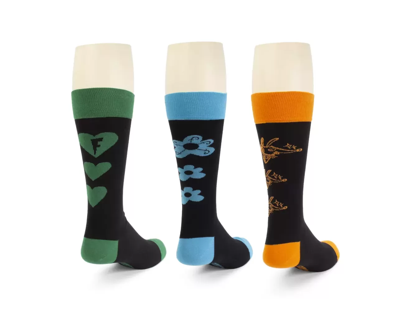 Fluevog Shoes Baz Vog Socks (3-Pack) | 3-Pack Graphic Sock^ Accessories