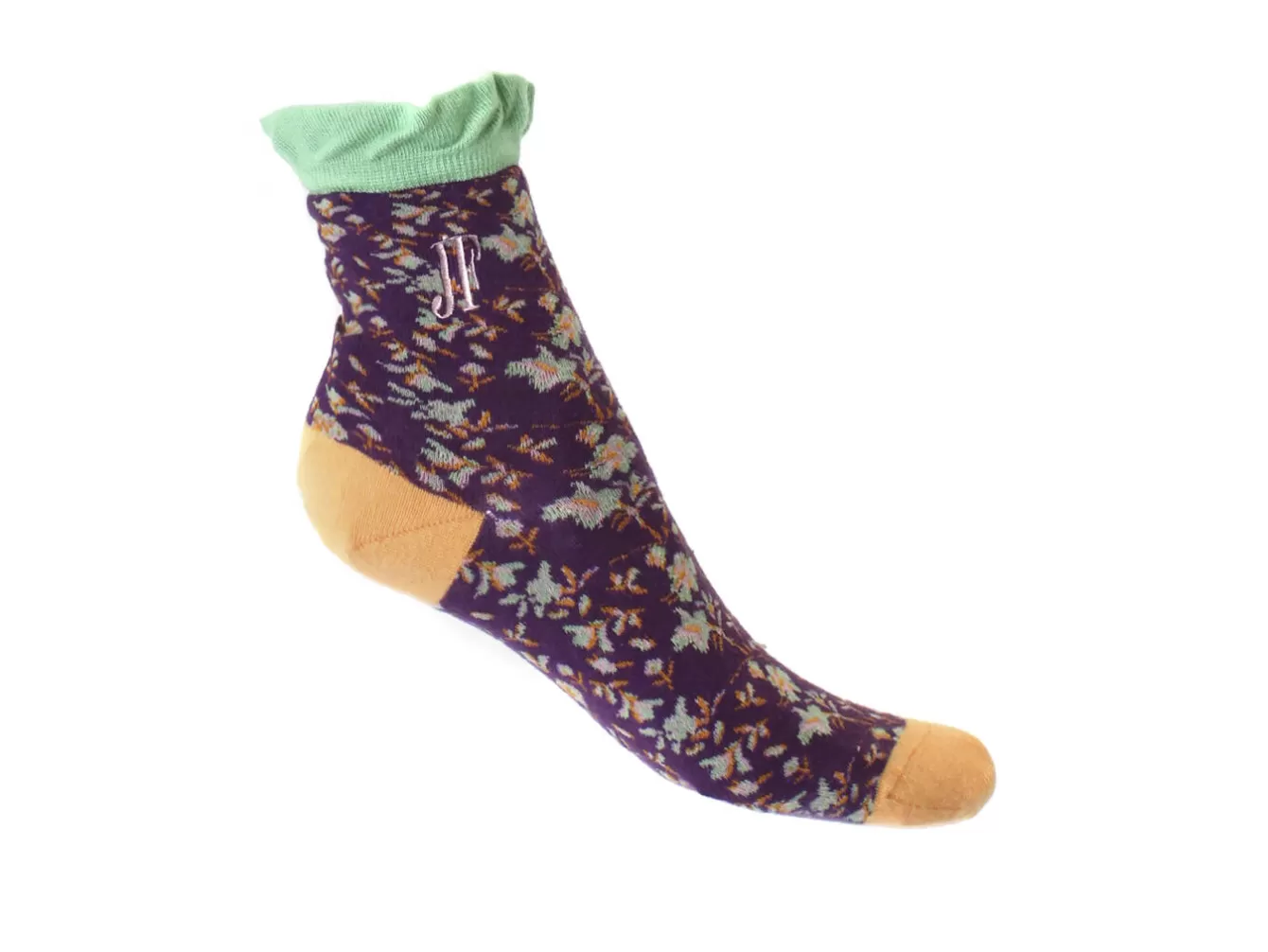 Fluevog Shoes Purrcy Vog Socks | Floral Ruffle Sock^ Accessories