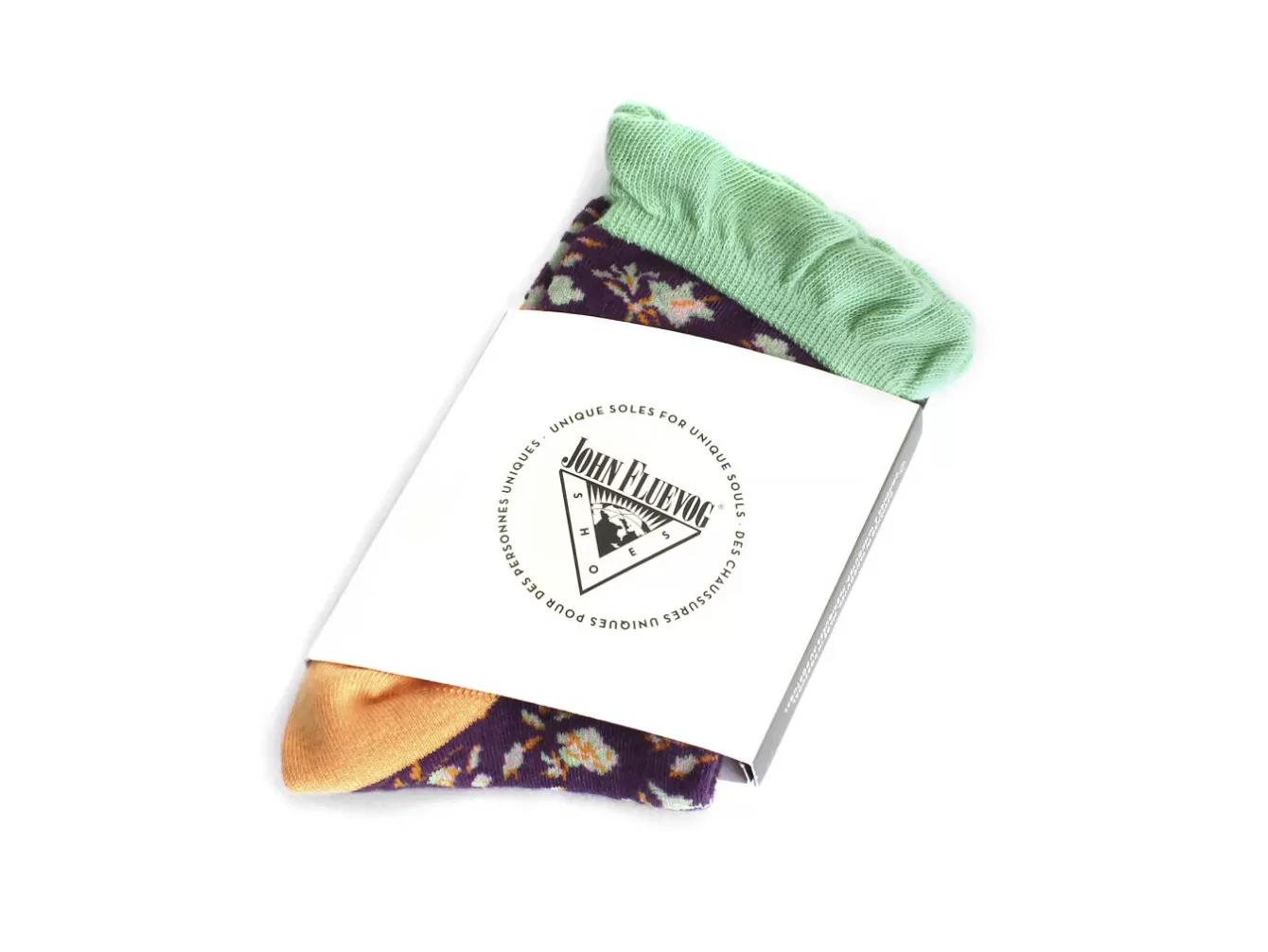 Fluevog Shoes Purrcy Vog Socks | Floral Ruffle Sock^ Accessories