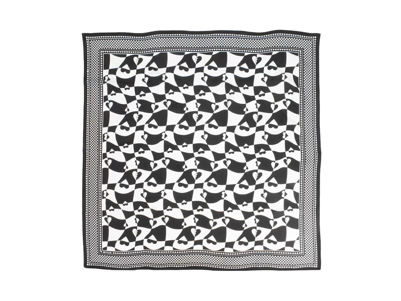 Fluevog Shoes Warped Hearts Scarf | Large Silk Scarf^ Accessories