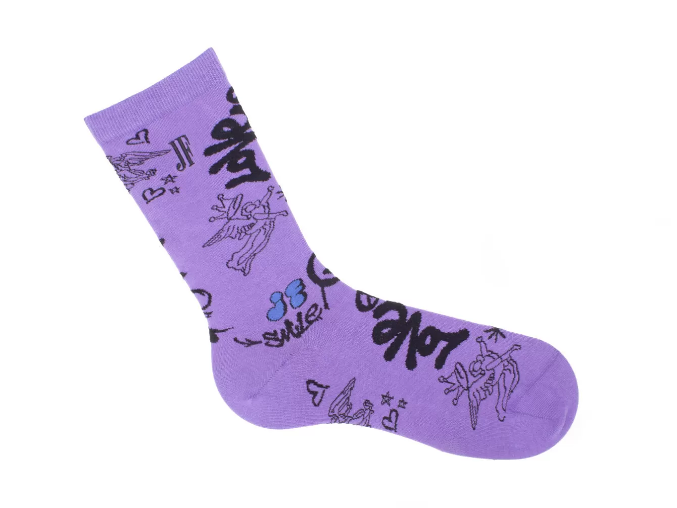Fluevog Shoes Wolfie Vog Socks | Custom Graffiti Print Sock^ Men's